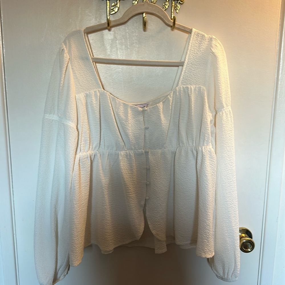 Long sleeve peasant top